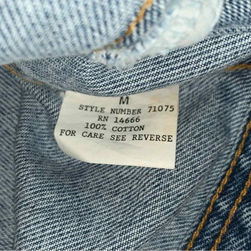 Lee Denim Jacket Mens Medium Blue Trucker Archstone Embroidered 71075 Vintage